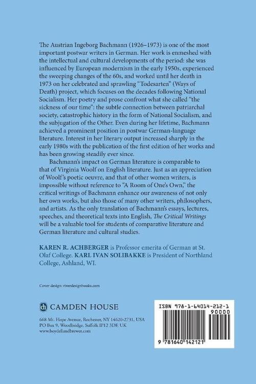 The Critical Writings of Ingeborg Bachmann