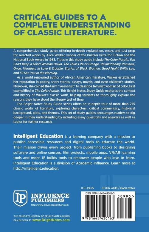 Study Guide to The Color Purple and Other Works by Alice Walker