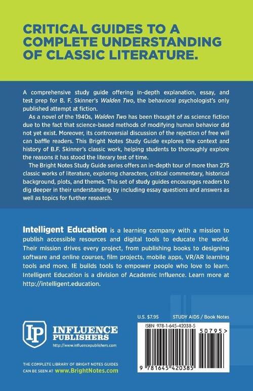 Study Guide to Walden Two by B. F. Skinner