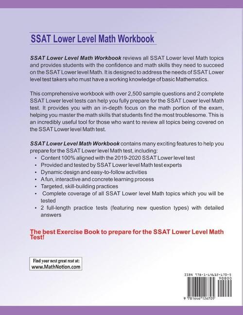 SSAT Lower Level Math Workbook