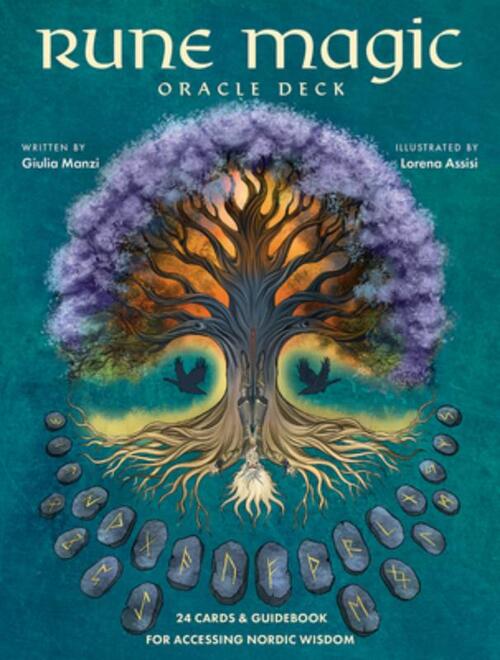 Rune Magic Oracle Deck: Colorful 24-Card Oracle Deck with Norse Symbols, 112-Page Illustrated Guidebook Explores Runes, Mythology and Ancestral Wisdom