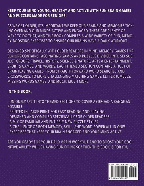 Memory Games for Seniors (Large Print)