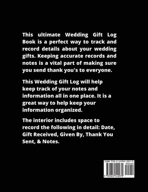 Wedding Gift Log