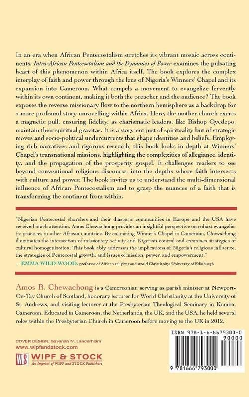 Intra-African Pentecostalism and the Dynamics of Power