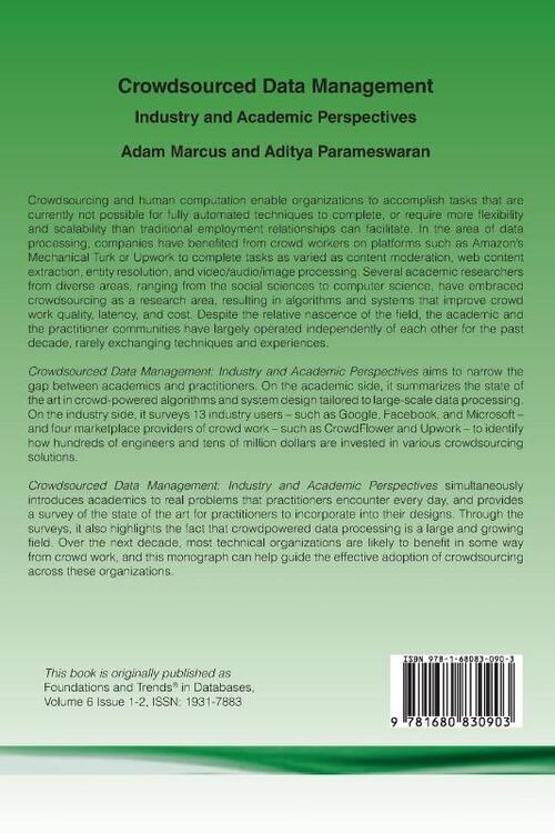 Crowdsourced Data Management