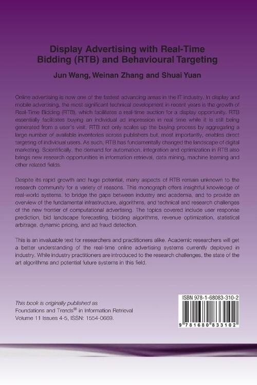 Display Advertising with Real-Time Bidding (RTB) and Behavioural Targeting