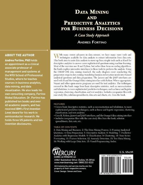 Data Mining and Predictive Analytics for Business Decisions