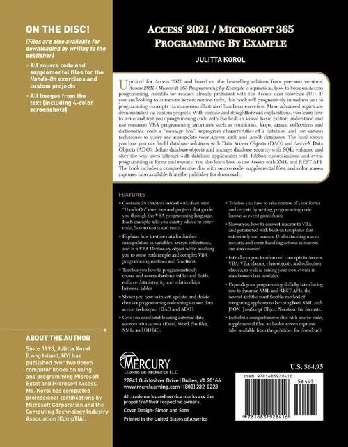 Access 2021 / Microsoft 365 Programming by Example