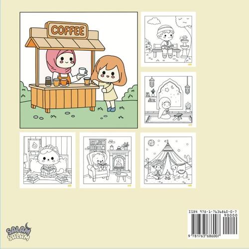 Salam Salam - Cozy Islamic Scenes - Cute & Cozy Coloring Book for Adults & Teens