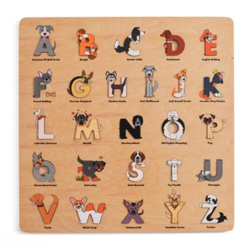 Dog Wooden Alphabet Puzzle