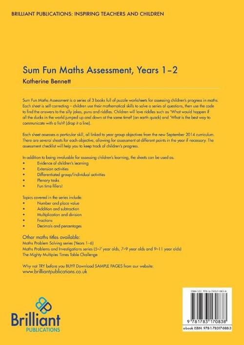 Sum Fun Math Sum Fun Maths Assessment, Katherine Bennett | Boek | 9781783170838 | Bruna