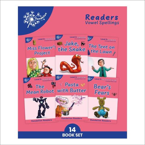 Phonic Books Dandelion Readers Vowel Spellings Level 3 (Four to five vowel teams for 12 different vowel sounds ai, ee, oa, ur, ea, ow, b'oo't, igh, l'oo'k, aw, oi, ar)
