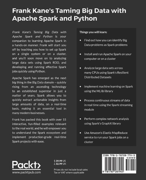 Frank Kane's Taming Big Data with Apache Spark and Python, Frank Kane ...