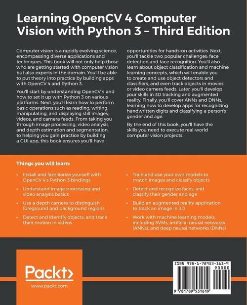 Learning OpenCV 4 Computer Vision with Python 3