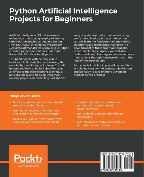 Python Artificial Intelligence Projects for Beginners