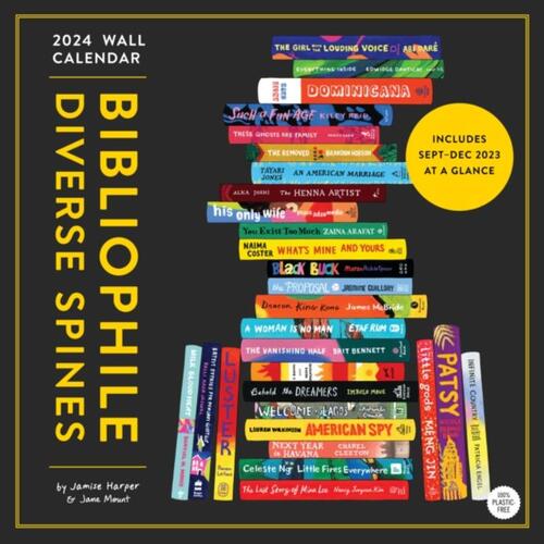 2024 Wall Calendar: Bibliophile Diverse Spines