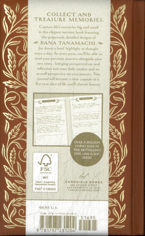 Gilded One Line a Day: A five-year Memory book