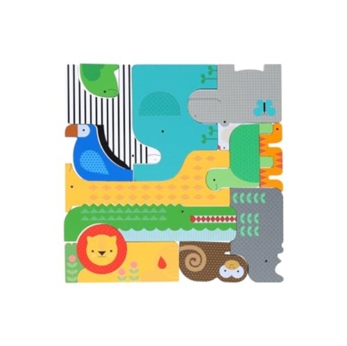 Wooden Puzzle + Play: Shaped Safari Animals