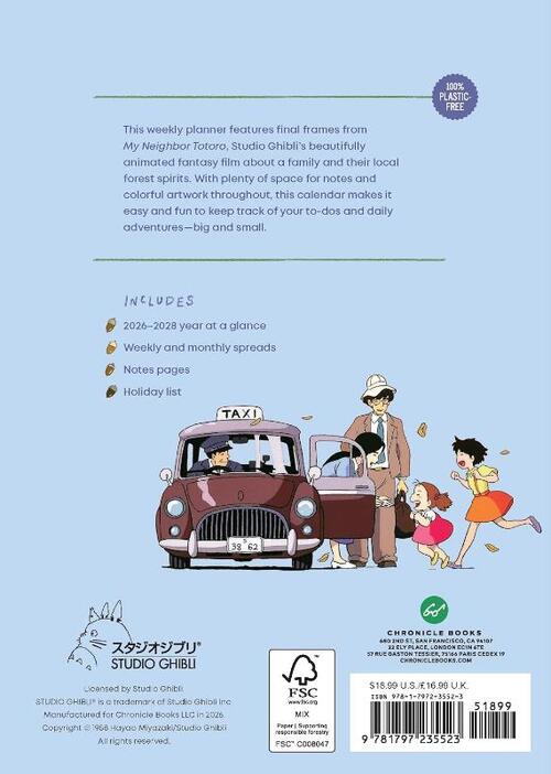 Studio Ghibli My Neighbor Totoro 2027 12-Month Weekly Planner