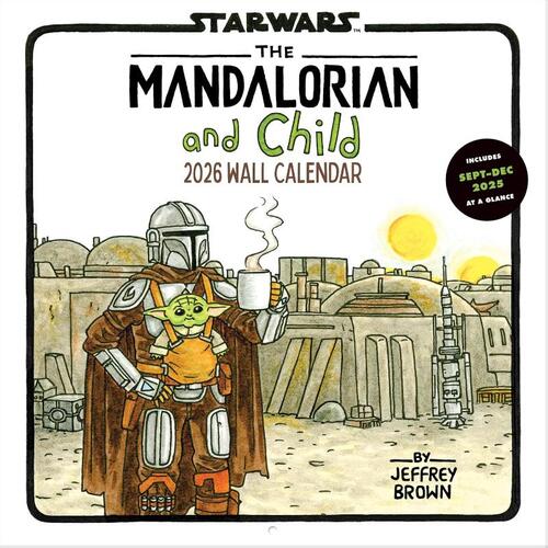 Star Wars The Mandalorian and Child 2027 Wall Calendar