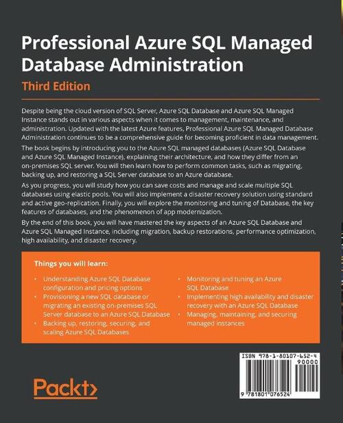 Professional Azure SQL Managed Database Administration
