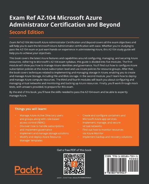 Exam Ref AZ-104 Microsoft Azure Administrator Certification and Beyond