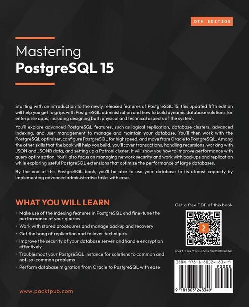 Mastering PostgreSQL 15