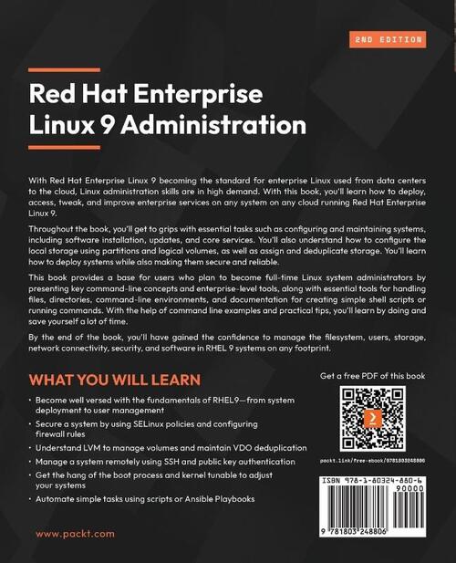 Red Hat Enterprise Linux 9 Administration - Second Edition, Pedro ...