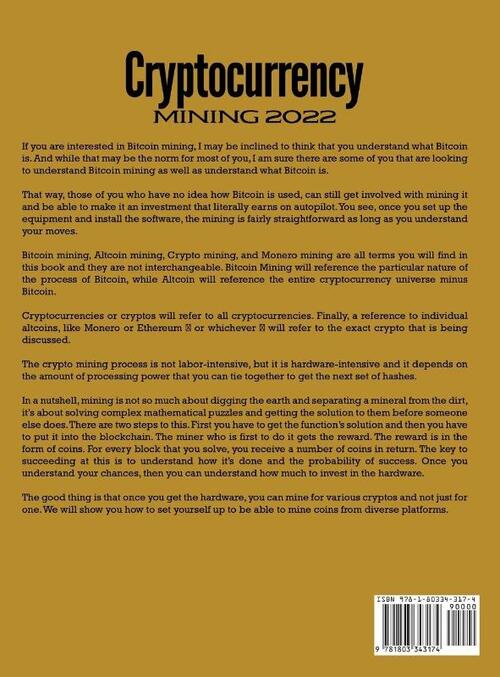 Cryptocurrency Mining 2022