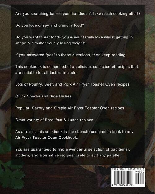 COSTWAY Air Fryer Toaster Oven Cookbook 2021