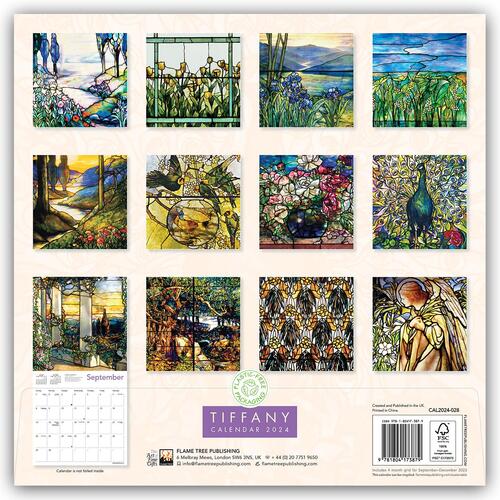 Tiffany Wall Calendar 2024 (Art Calendar)
