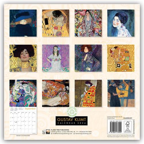 Gustav Klimt Wall Calendar 2024 (Art Calendar)