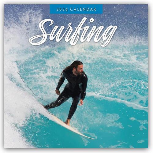 Surfing 2026 Square Wall Calendar