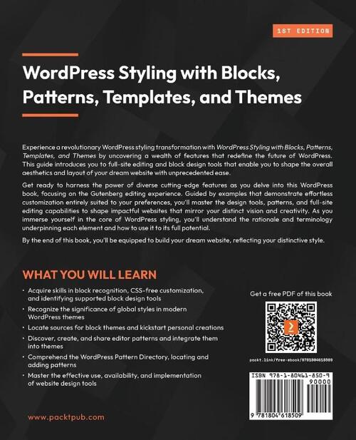 WordPress Styling with Blocks, Patterns, Templates, and Themes