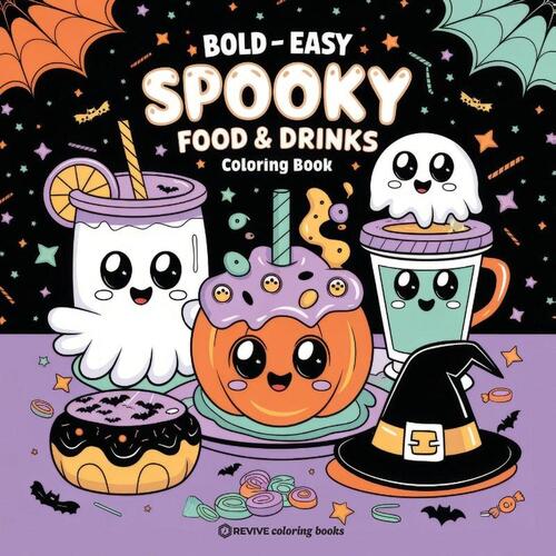 Bold & Easy Spooky Food & Drinks Coloring Book