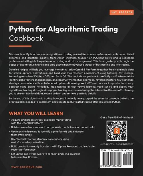 Python for Algorithmic Trading Cookbook