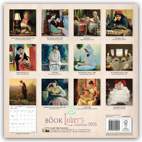 Book Lover's Wall Calendar 2025 (Art Calendar)