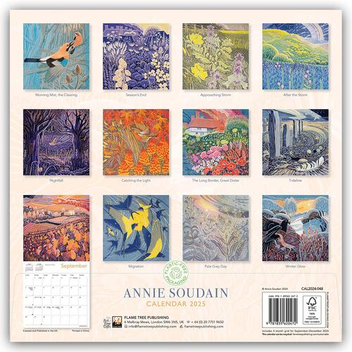 Annie Soudain Wall Calendar 2025 (Art Calendar)