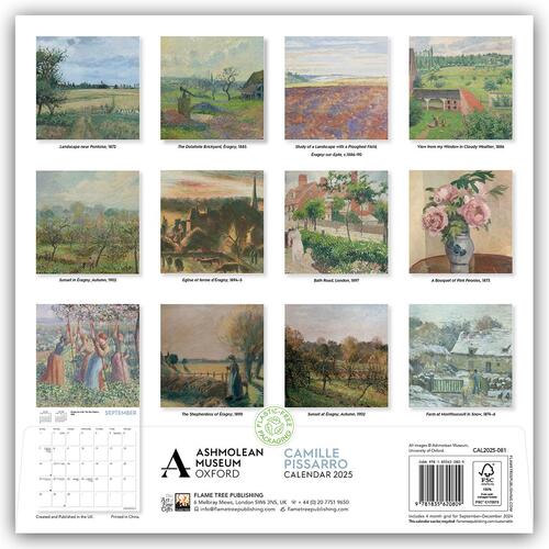 Ashmolean Museum: Camille Pissarro Wall Calendar 2025 (Art Calendar)