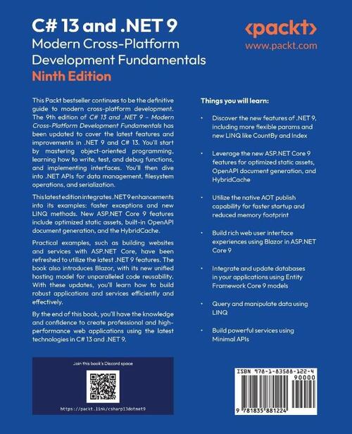 C# 13 and .NET 9 - Modern Cross-Platform Development Fundamentals - Ninth Edition