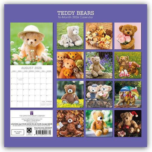 Teddy Bears - Teddybären 2026 - 16-Monatskalender