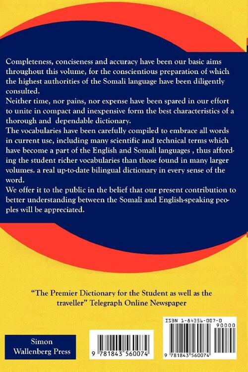 Somali - English , English - Somali Dictionary