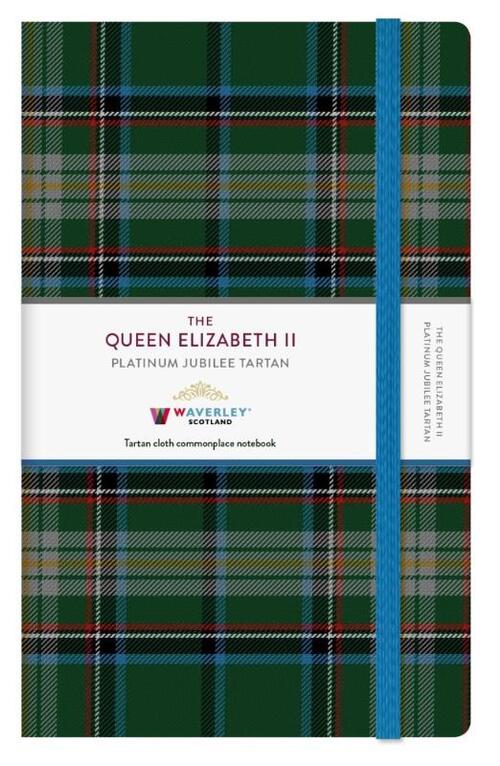 The Queen Elizabeth II Platinum Jubilee Tartan Cloth Large Notebook