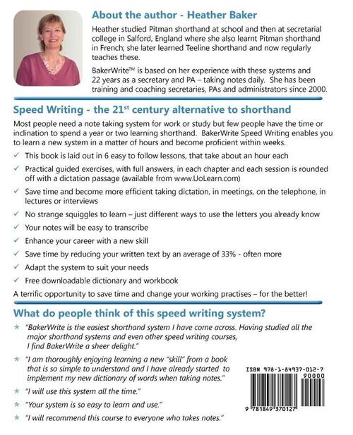 Speed Writing, the 21st Century Alternative to Shorthand (Easy 4 Me 2 Learn)