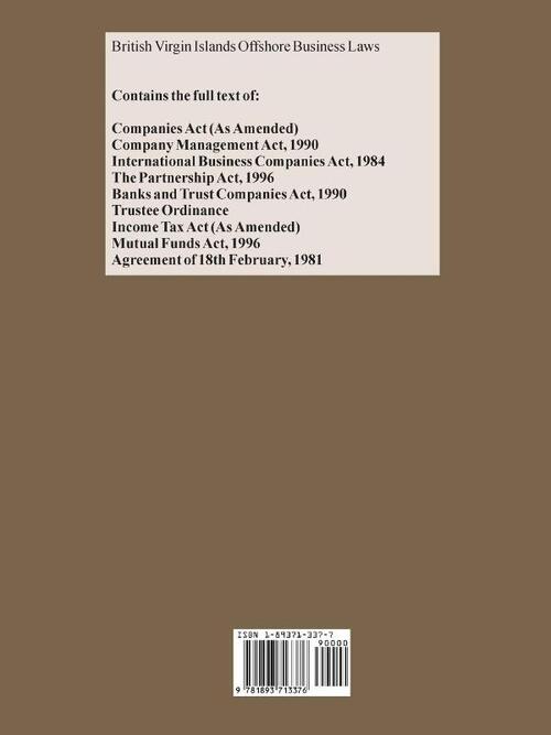 British Virgin Islands Offshore Business Laws