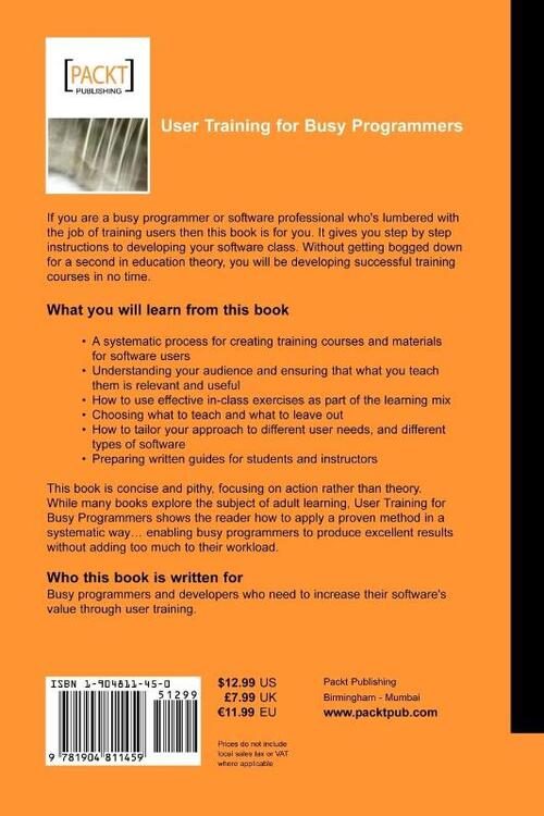 User Training for Busy Programmers