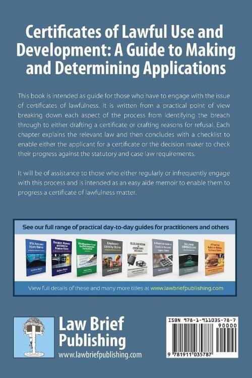 Certificates of Lawful Use and Development: A Guide to Making and Determining Applications
