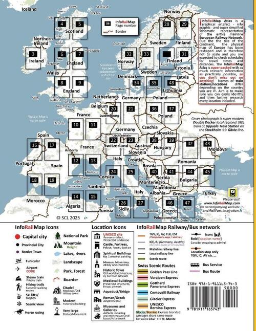 Interrail/Eurail Icon Illustrated Railway Atlas - Global Pass Edition