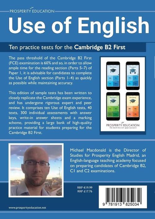 Use of English: Ten practice tests for the Cambridge B2 First