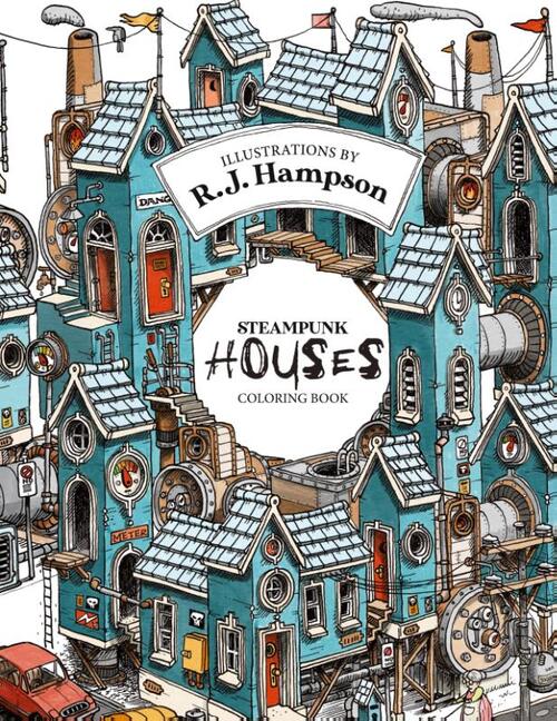 Steampunk Houses Coloring Book